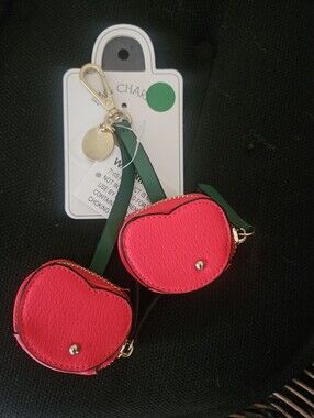 Cherry Heart Coin Purse Charm